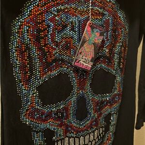 S women’s beaded handcrafted top hoodie NEW NWT cropped long see pictures